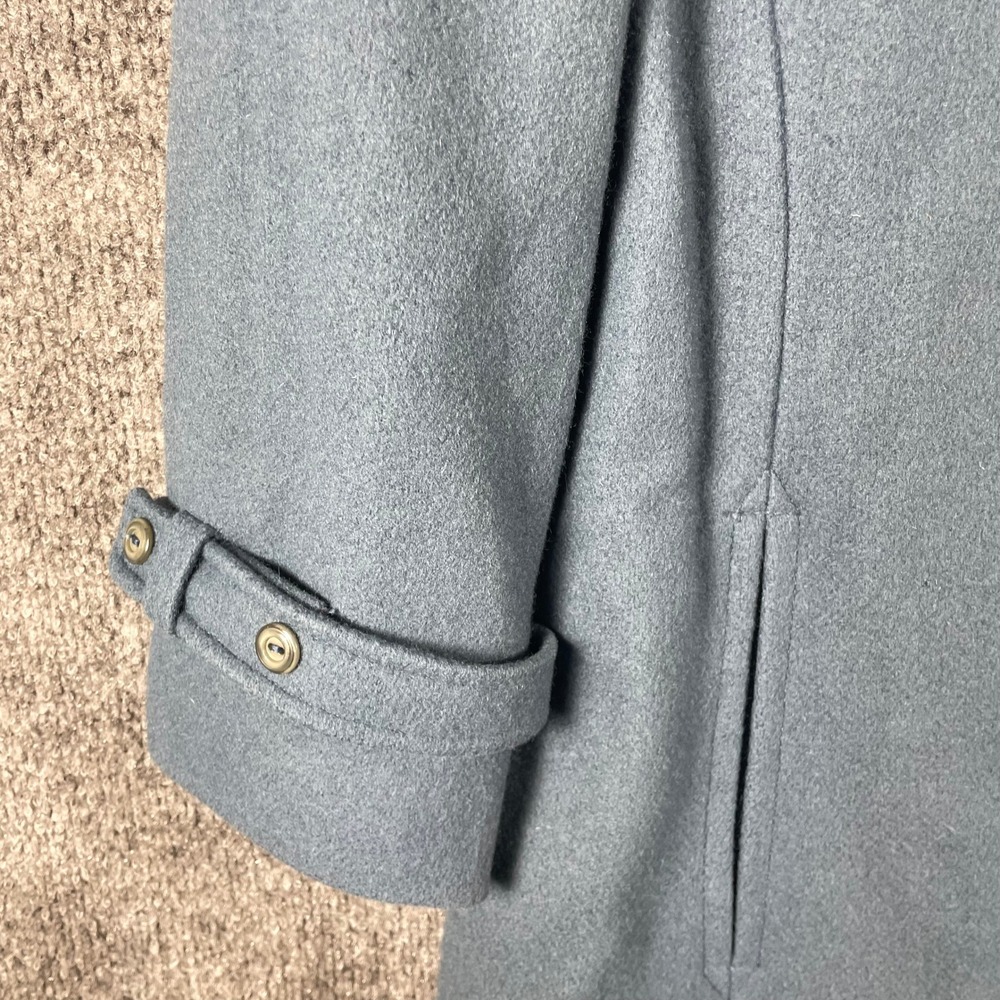 Vintage Sears JR Bazaar Coat Womens Small Blue Wool Blend Long Button Front 70s - Picture 7 of 15